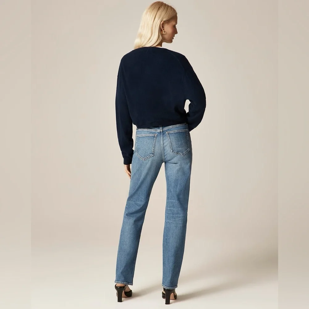 NWT J.Crew Petite Nipped Straight Jean in Stretch Bangkok Wash